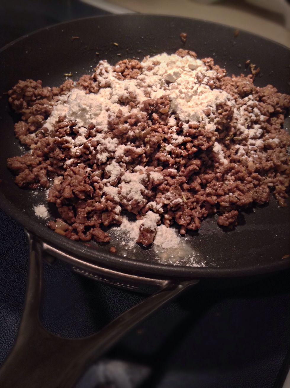 Add flour and cook for one minute.