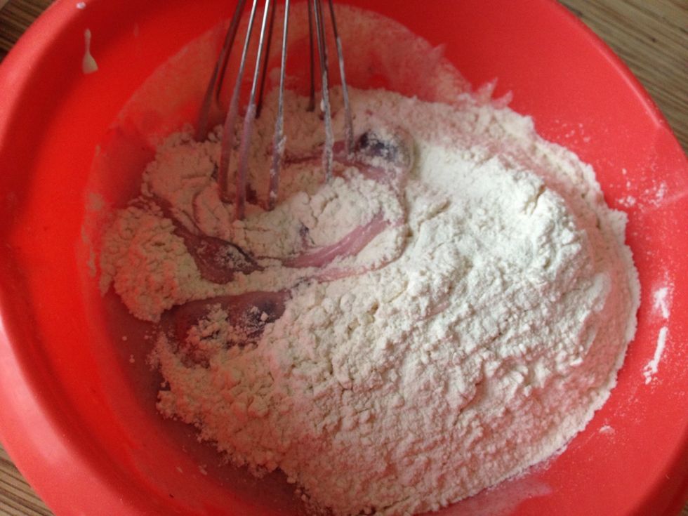 Add flour and mix all together