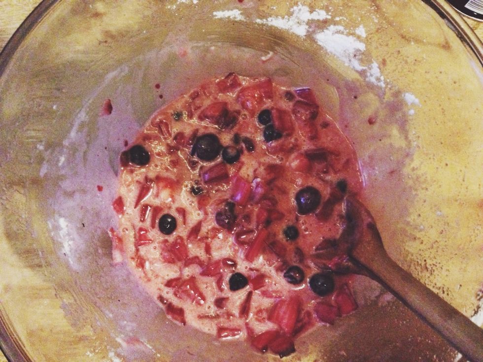 Add flour and mix well.