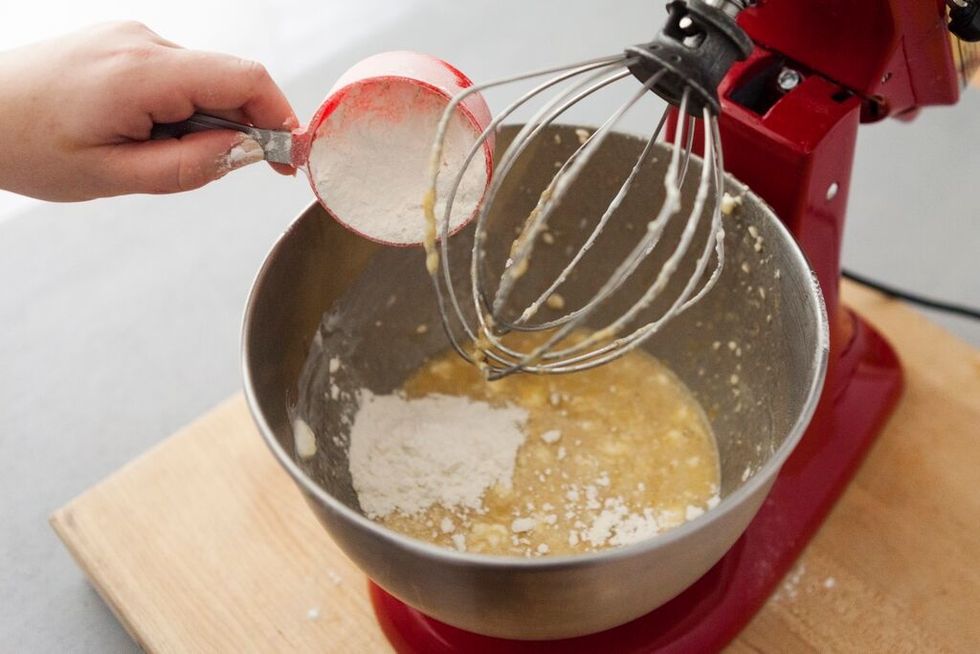 Add flour and stir to combine.