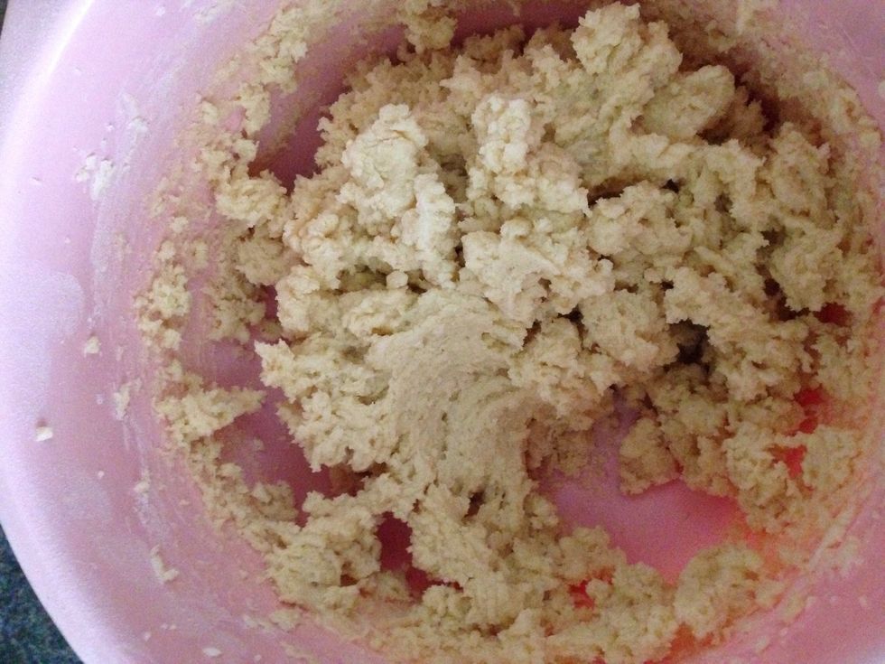 Add flour, baking powder and salt.