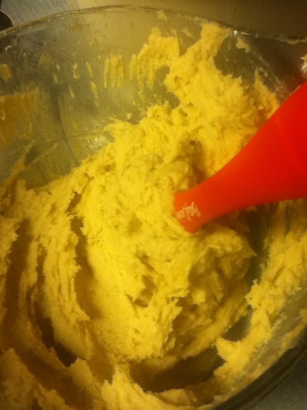Add flour mix and stir..
