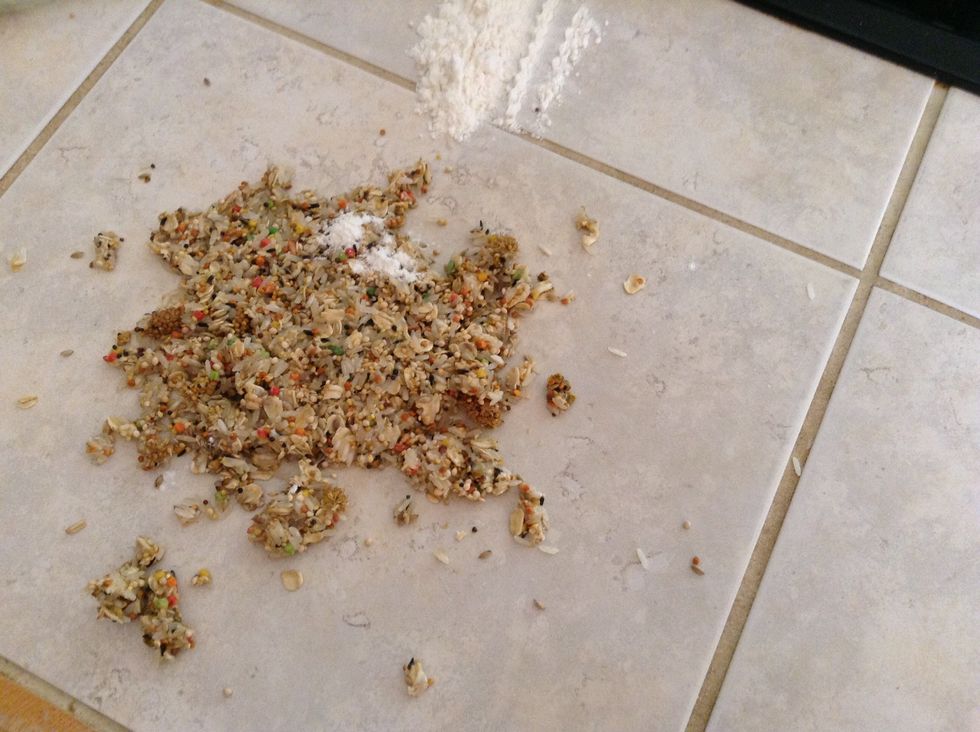 Add flour over the dough to get a better consistency