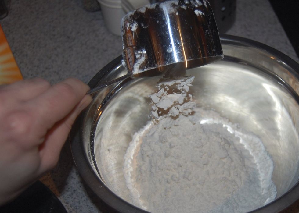 Add flour to bowl.