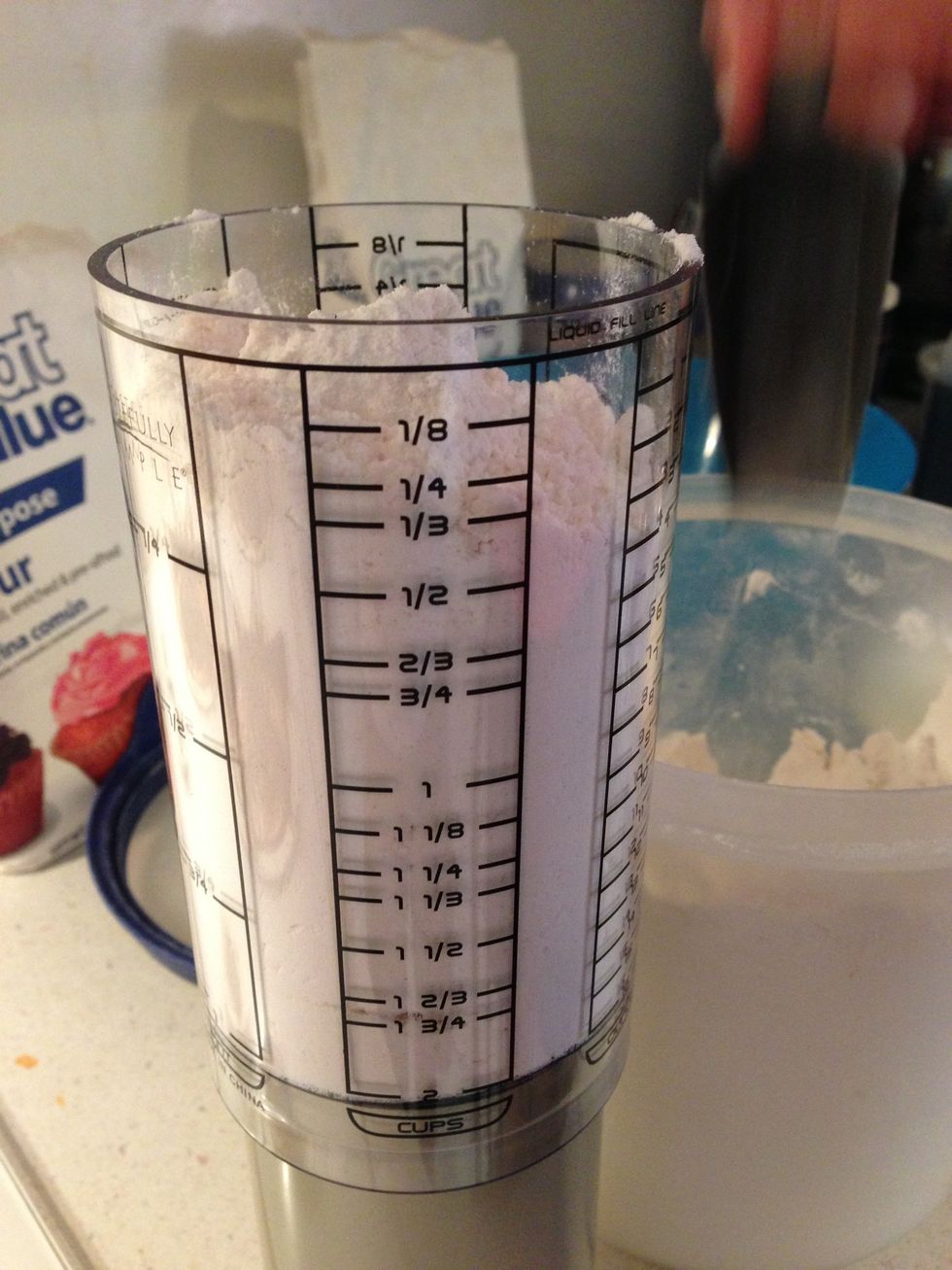 Add flour to small bowl