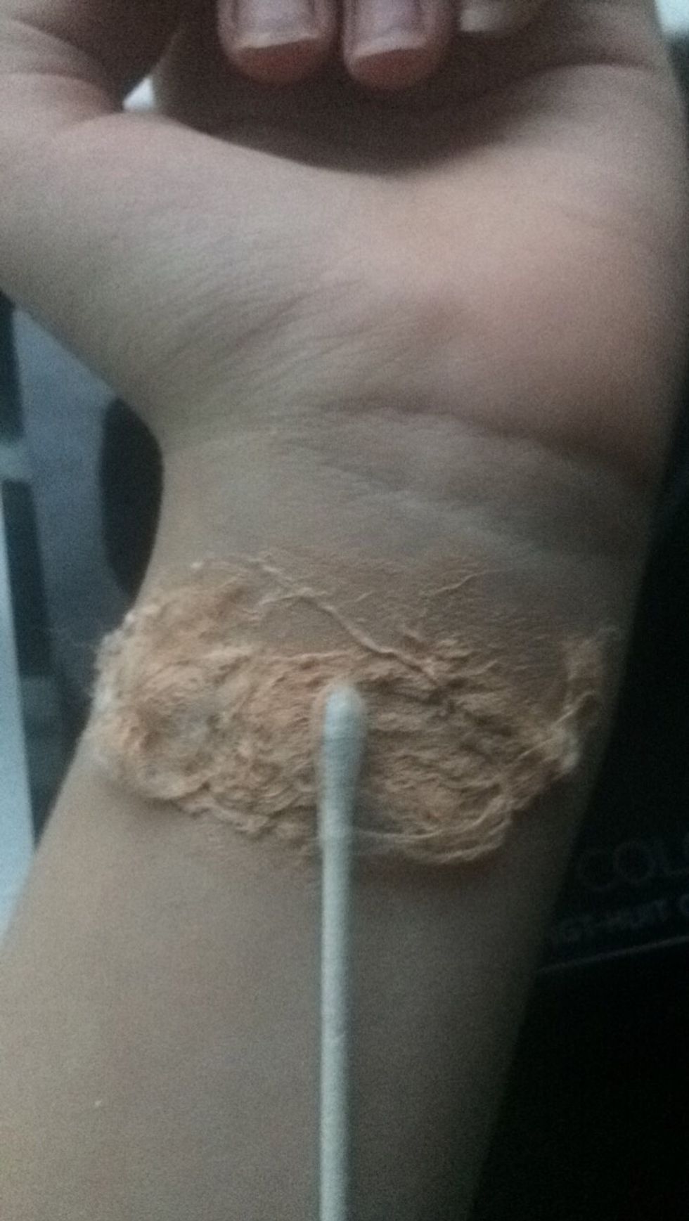 Add foundation with a q-tip.