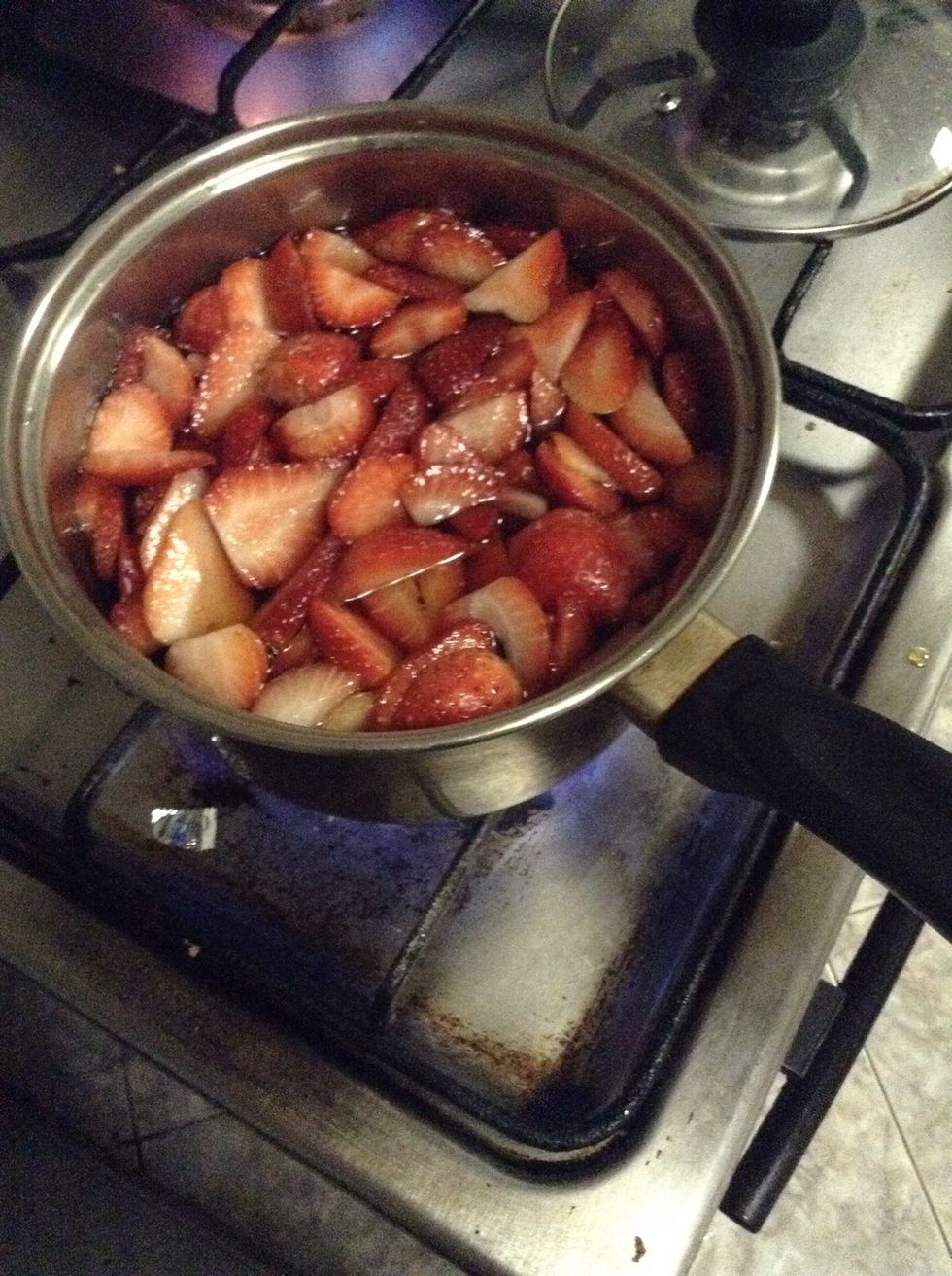 Add fresh cleaned strawberries