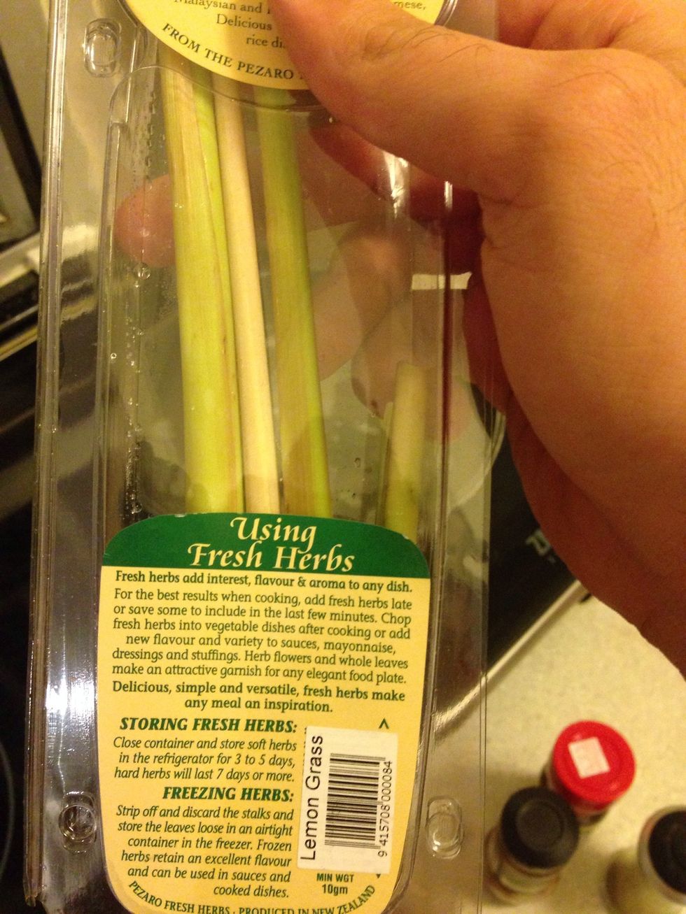 Add fresh lemongrass. Bash the bulbs and stalk