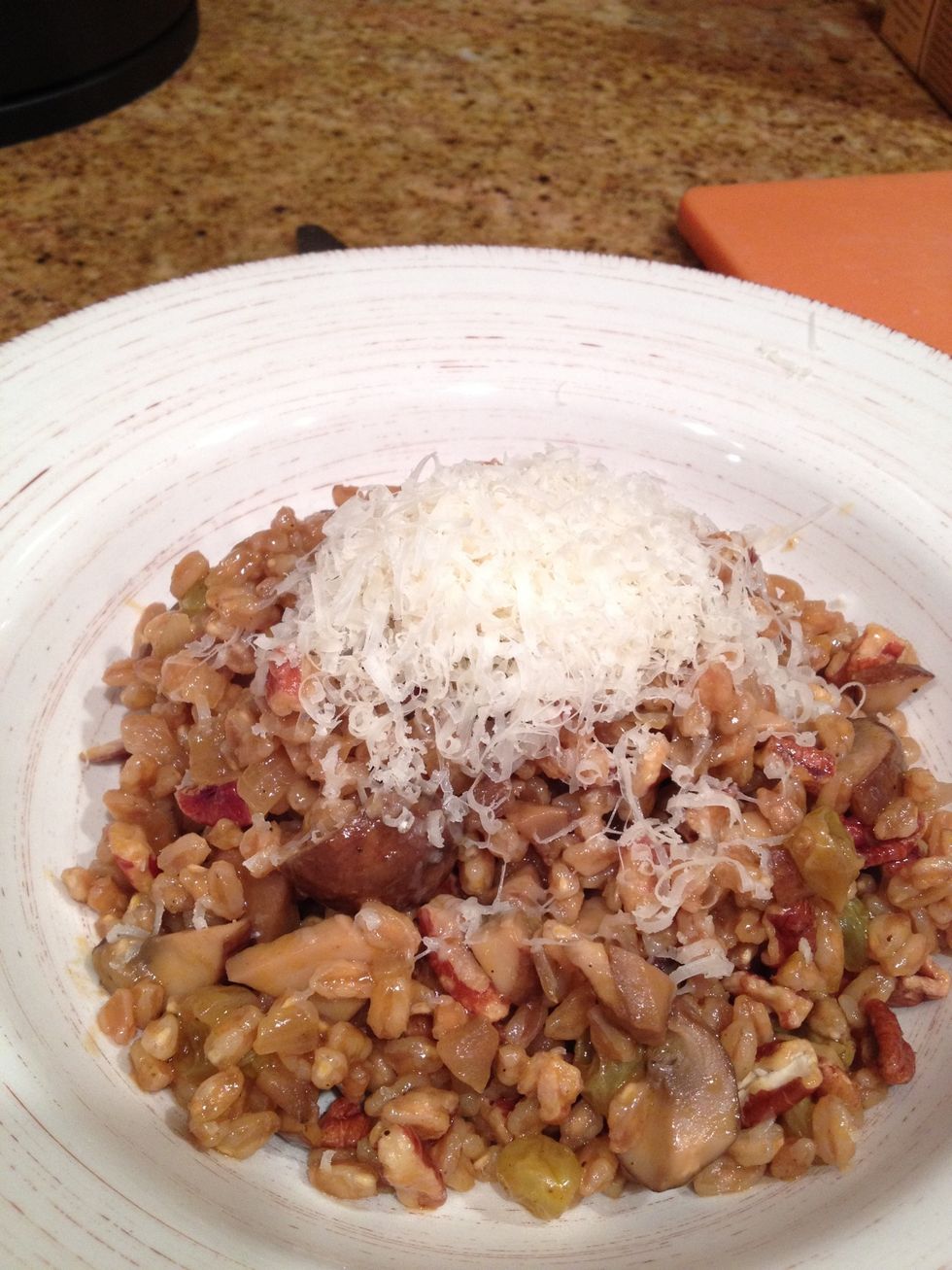 Add fresh parmigiano to your risotto