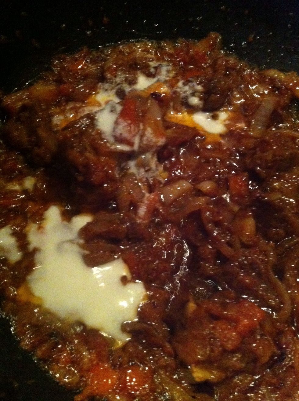 add fresh yoghurt(1cup) in 2 - 3 portions
