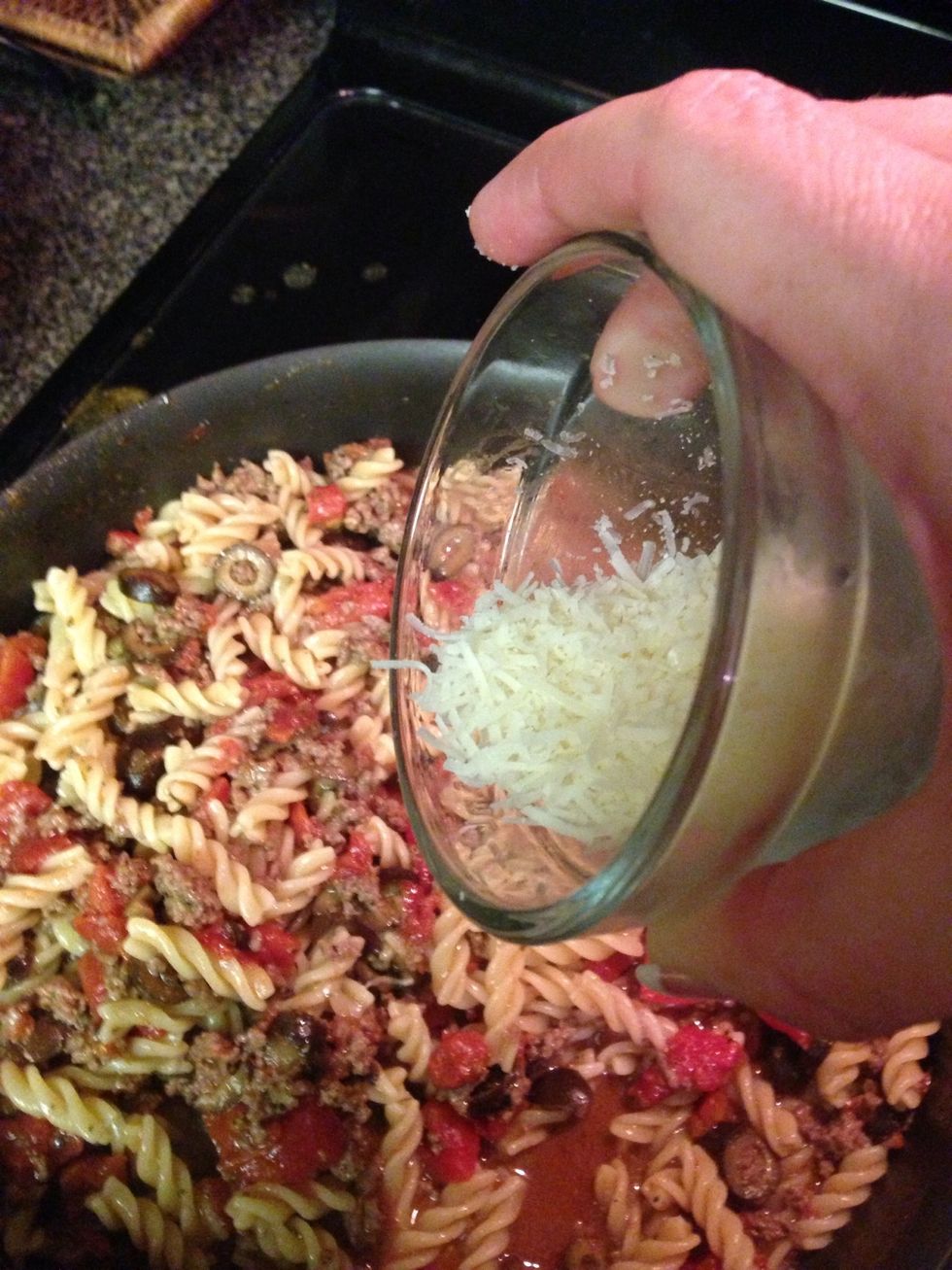 Add freshly grated Parmesan cheese.