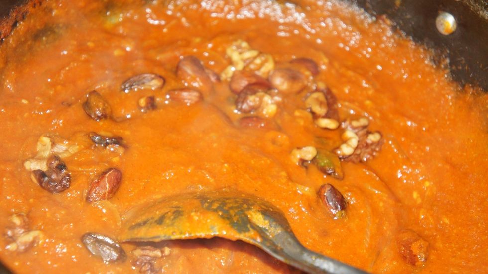 Add fried dry fruits to it and cook...