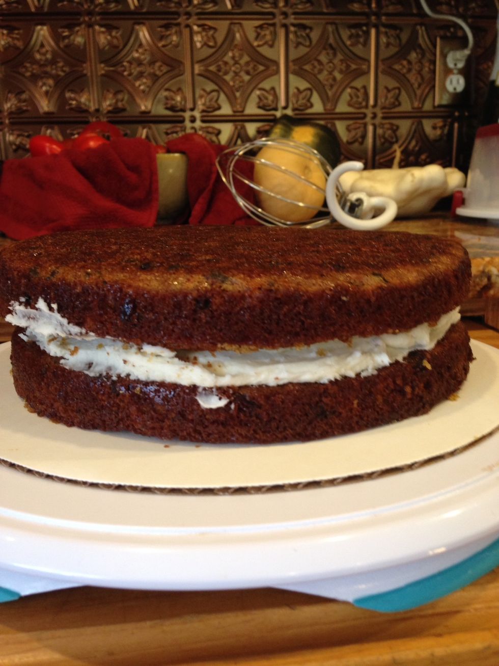 Add frosting, or whatever filling you'd like, and then stack your next layer!