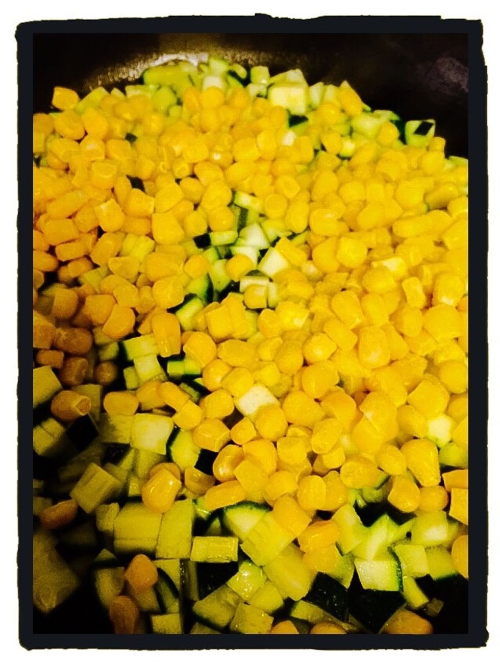 Add frozen corn to it and let it cook till all veggies are soft. Put aside to cool