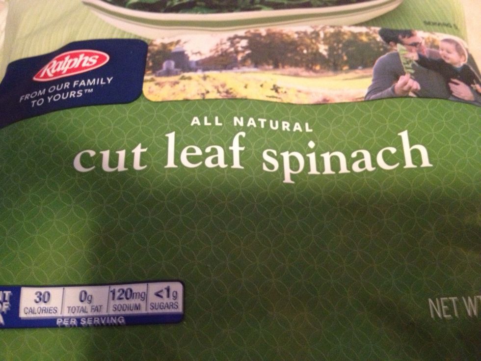 Add frozen spinach to boiling water and cook for 5-6 minutes