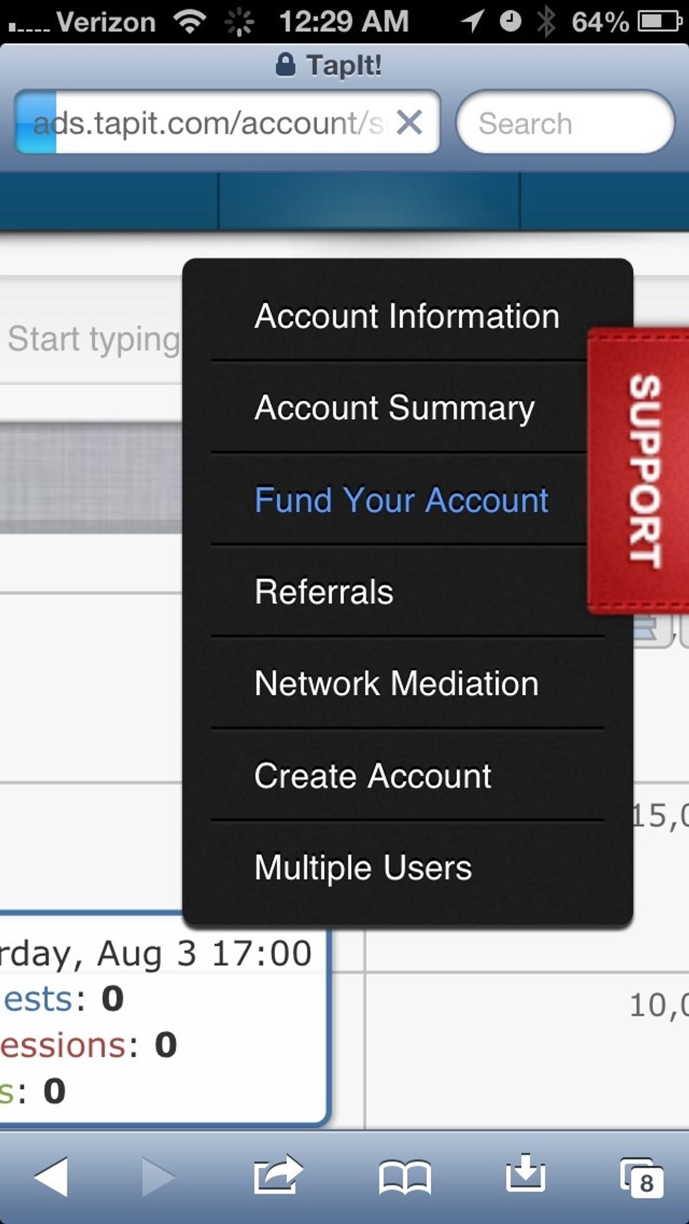 Add Funds to account