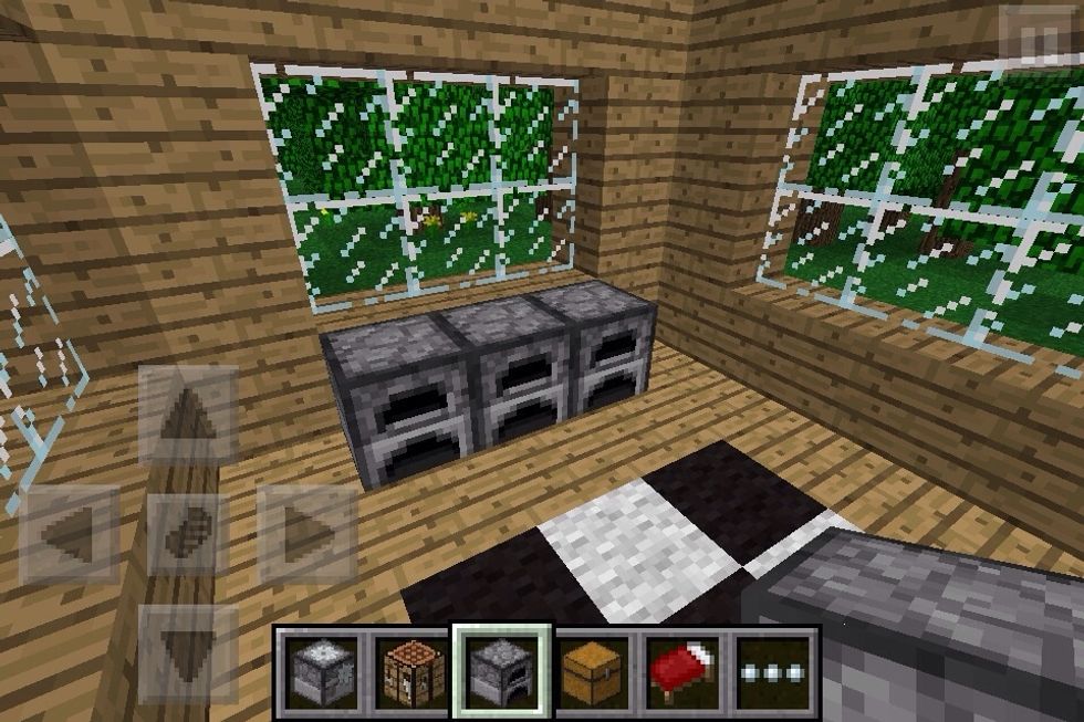 Add furnace under the left window