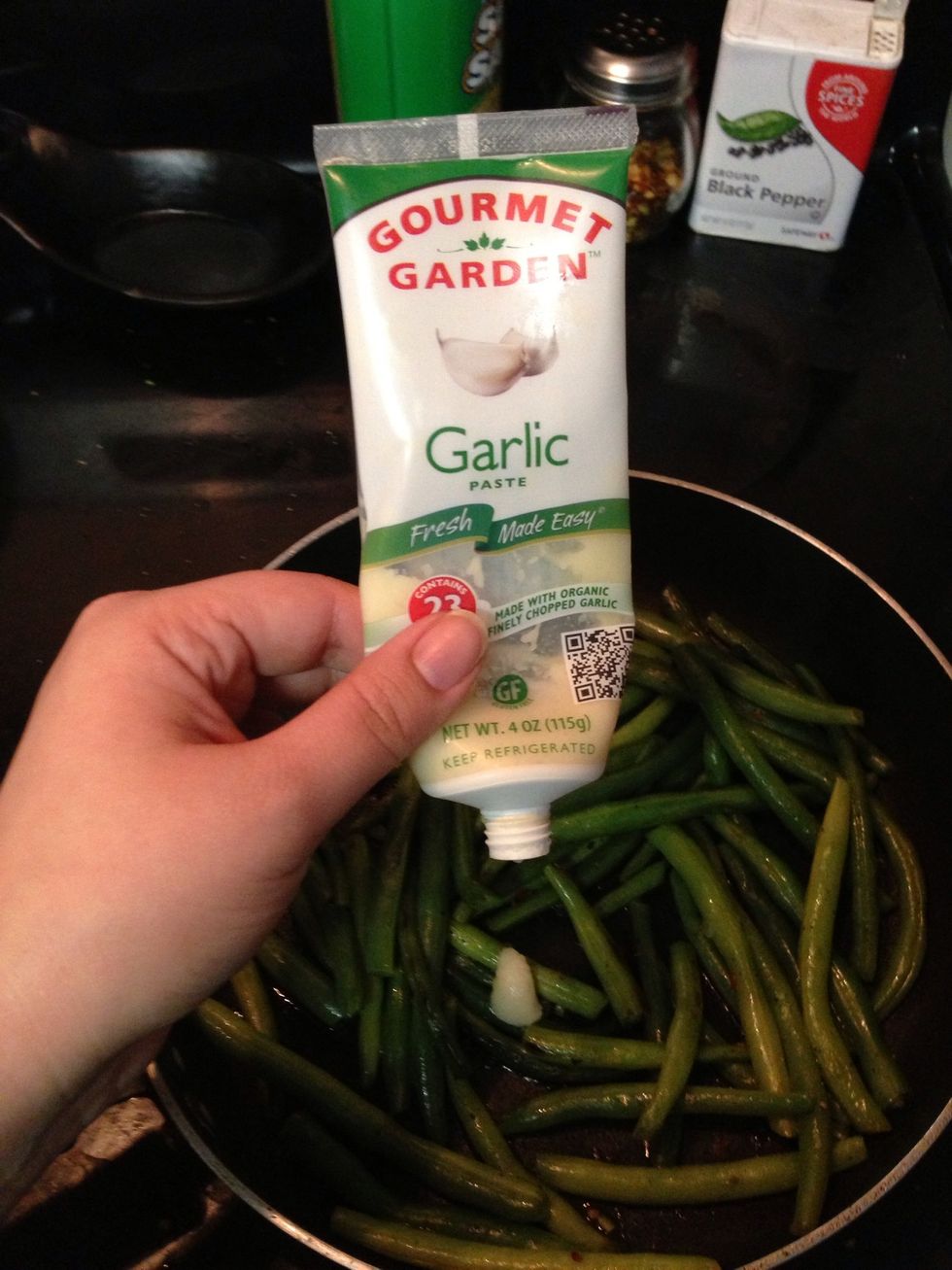 Add garlic about 1/4 tsp