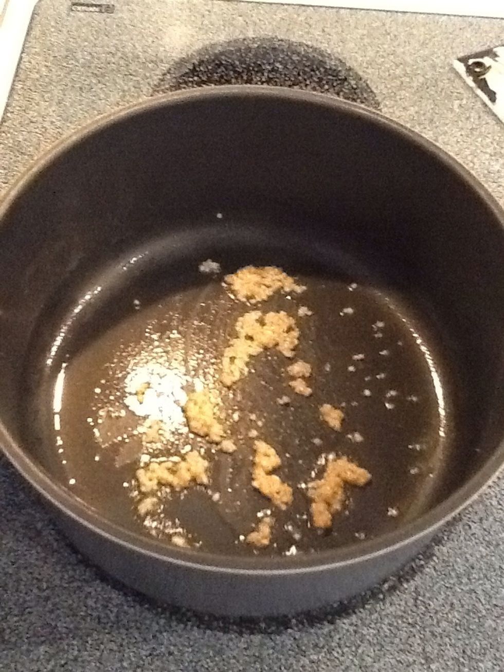 Add garlic and stir constantly 1-2 minutes.