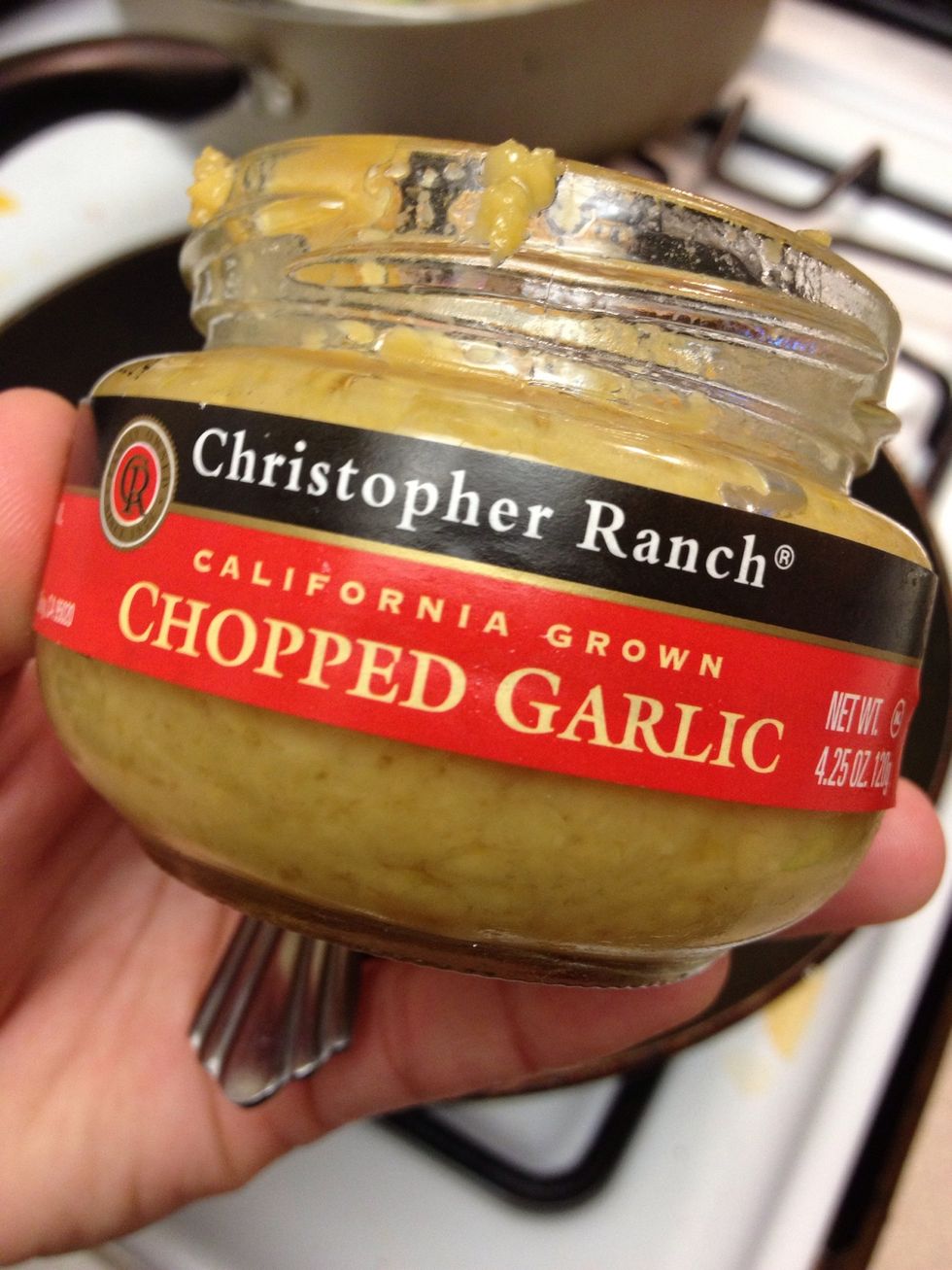 Add garlic. You may chop up your own garlic, this is just convenient. Another option is garlic powder.