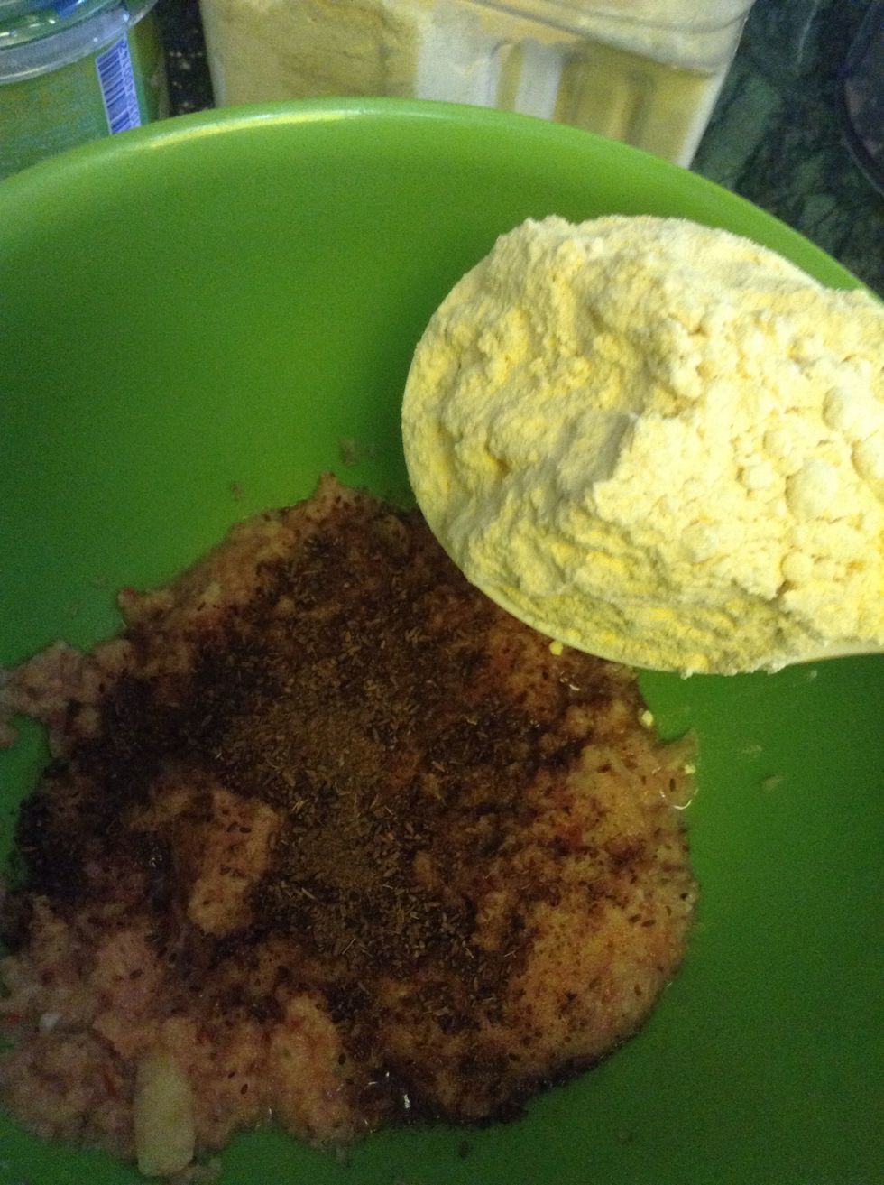 Add gazebo powder till the batter reach the consistency of dough for balls