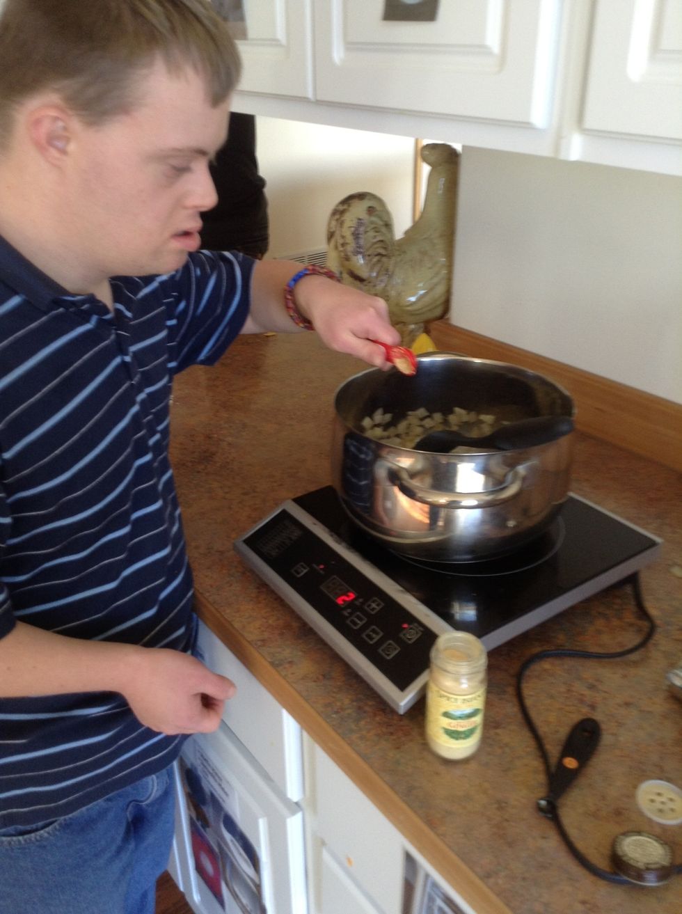 Add ginger to pot