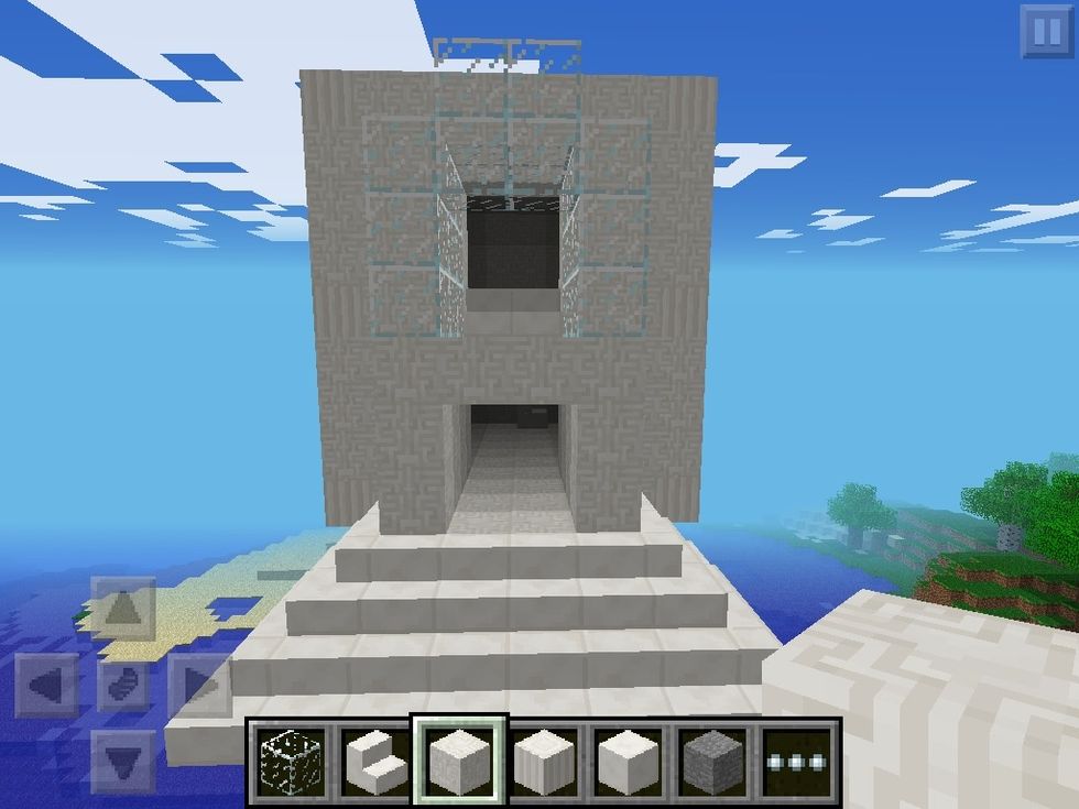 Add glass and some stairs