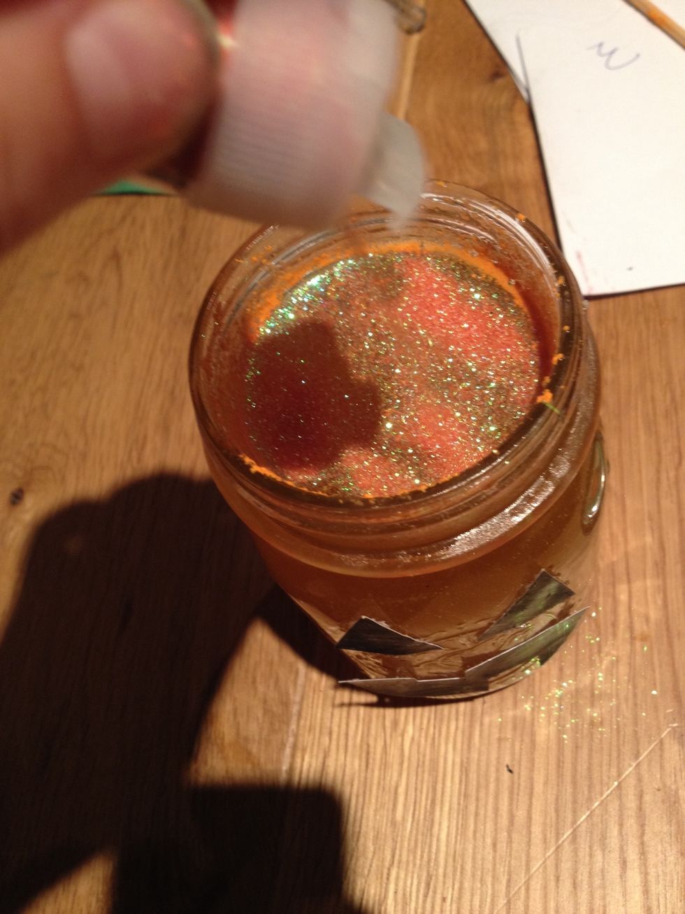 Add glitter (optional)