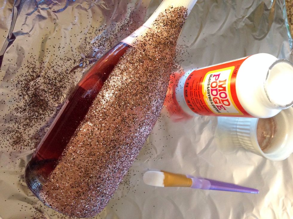 Add glitter over labels or keep them visible