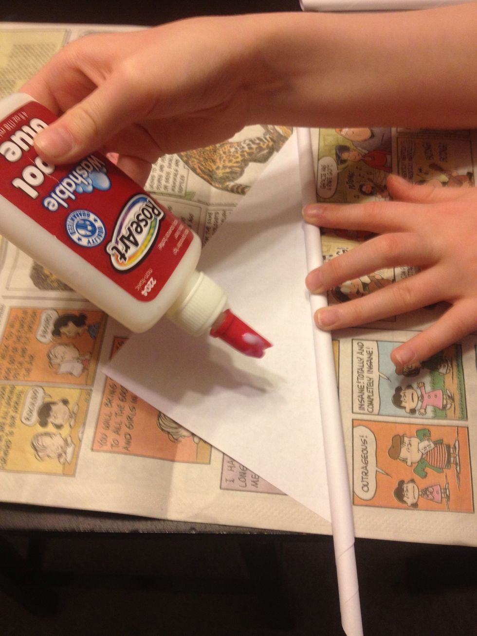 Add glue at the end so it sticks