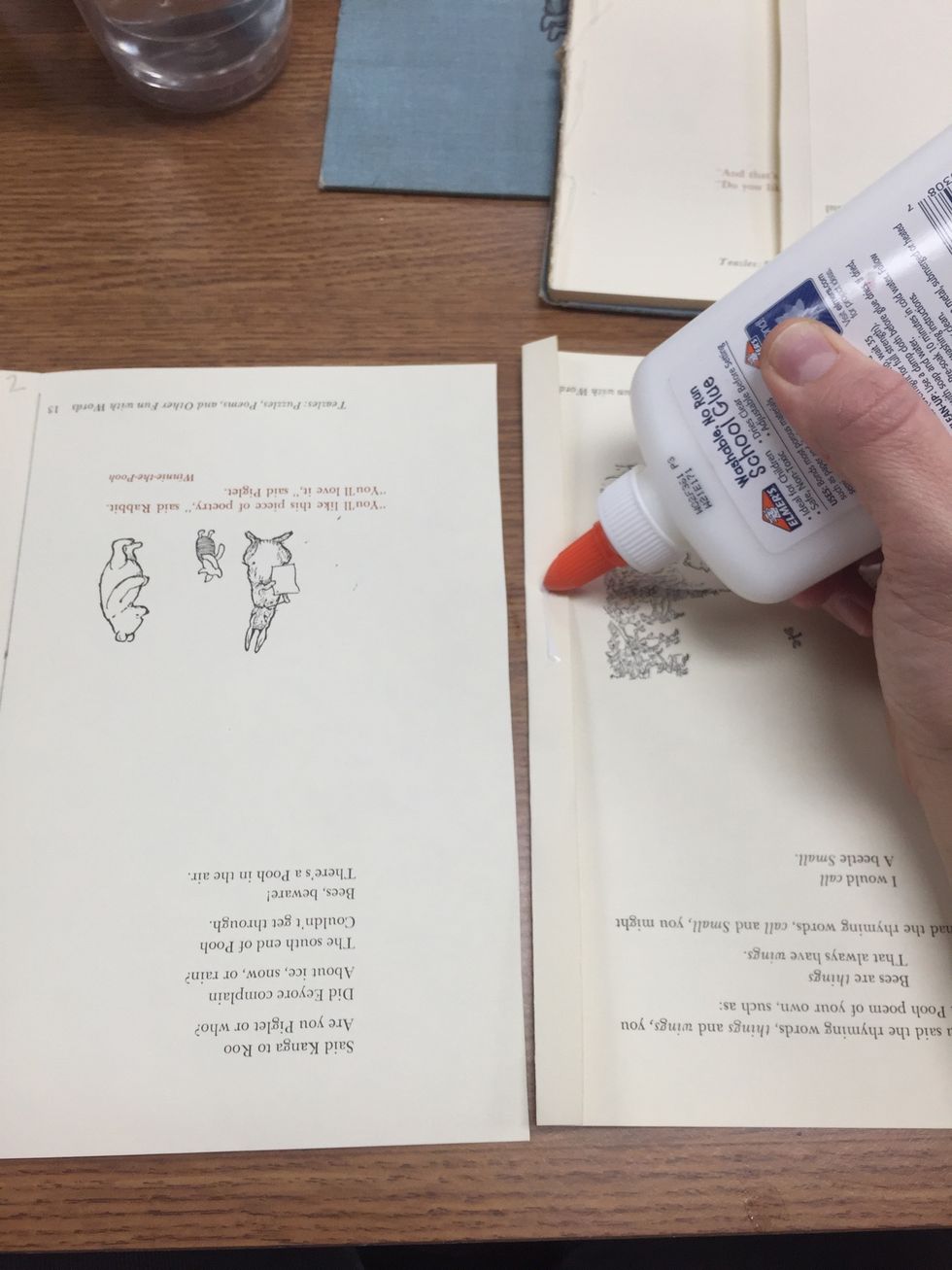 Add glue to the back of the page 3 flap.