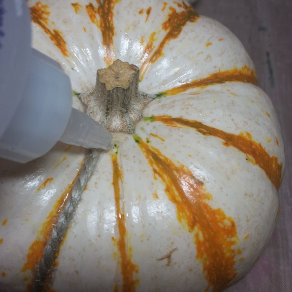 Add glue to the next groove all the way from top to bottom