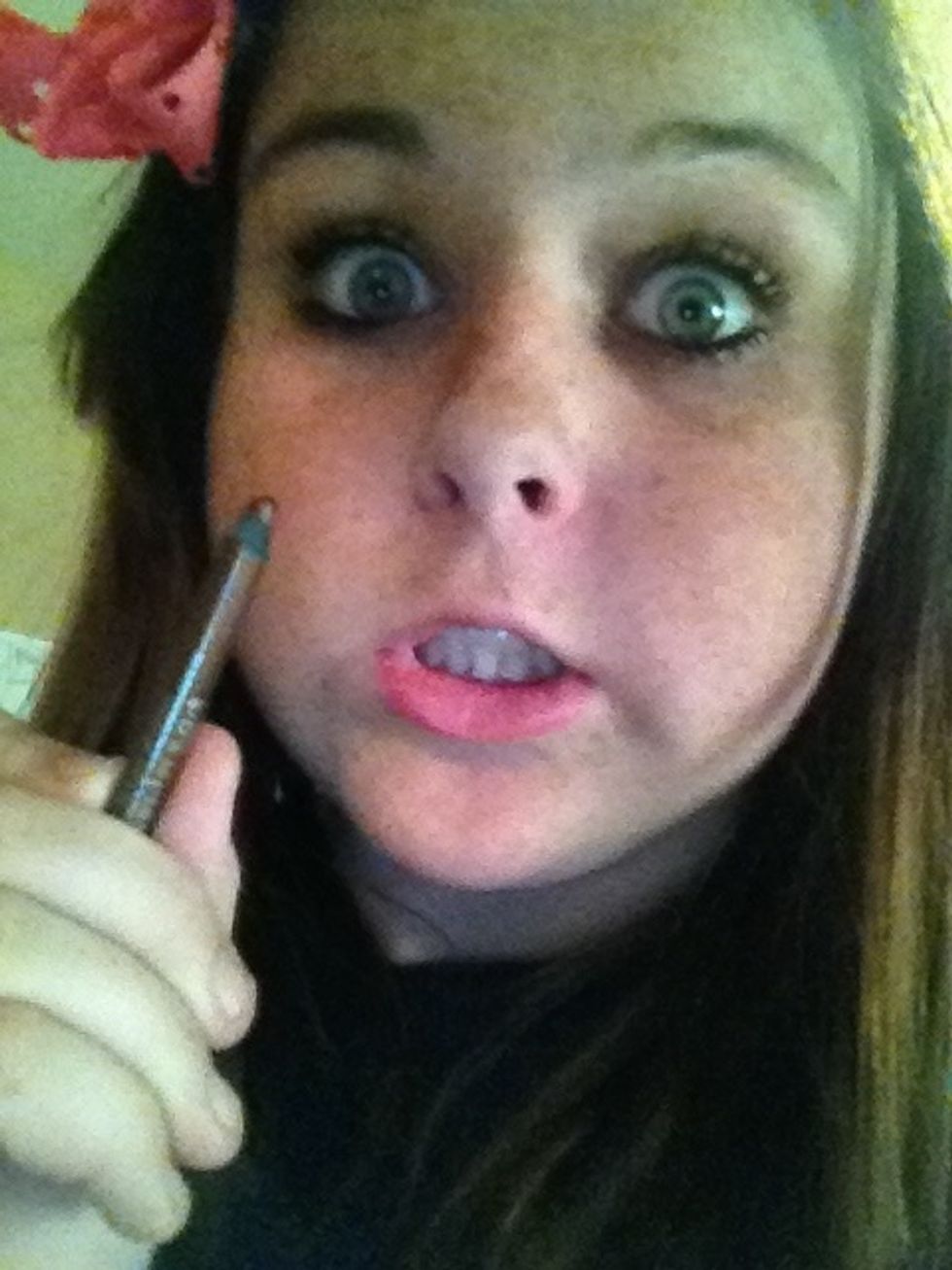 Add gold eyeliner this is from bare minerals
