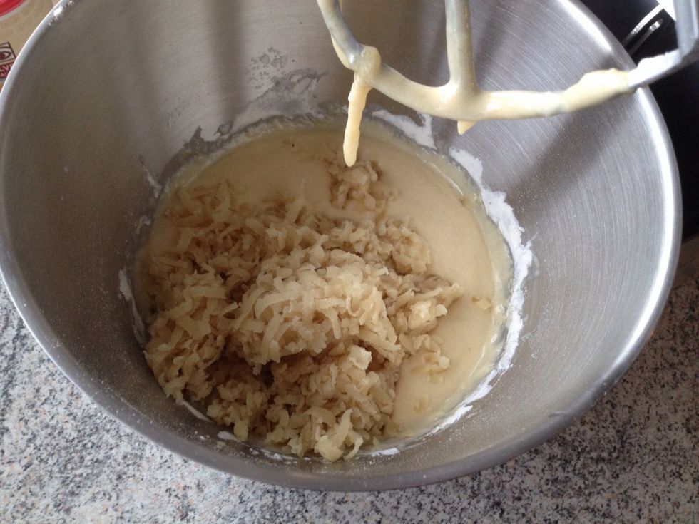 Add grated marzipan