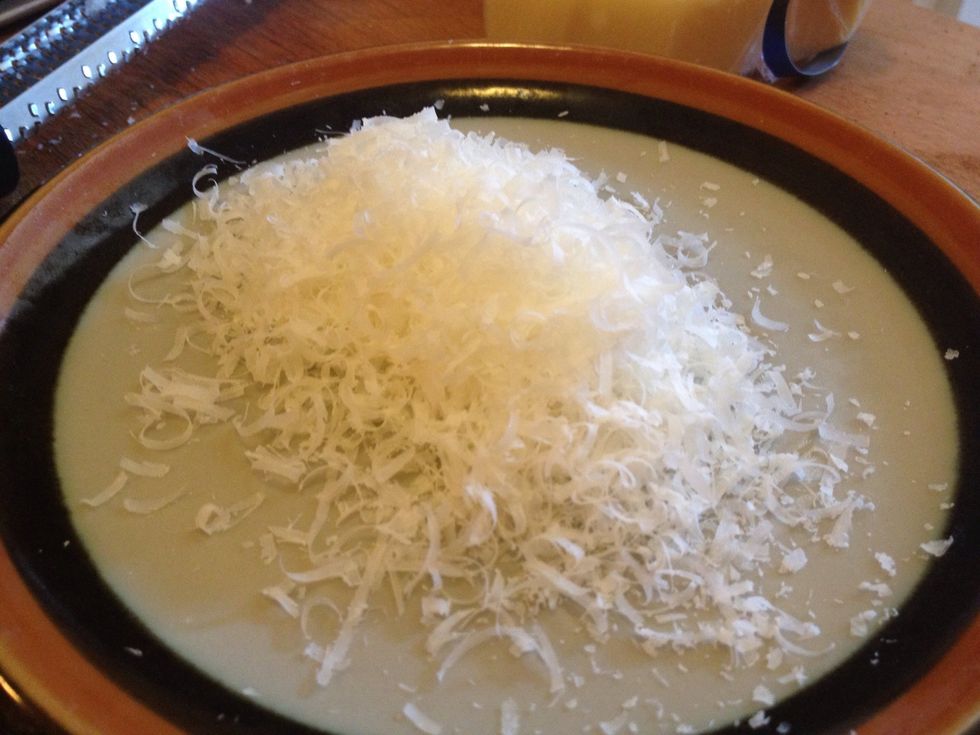 Add grated parmesan...