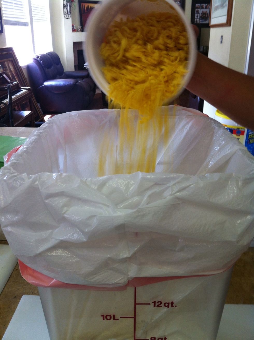 Add grated soap....