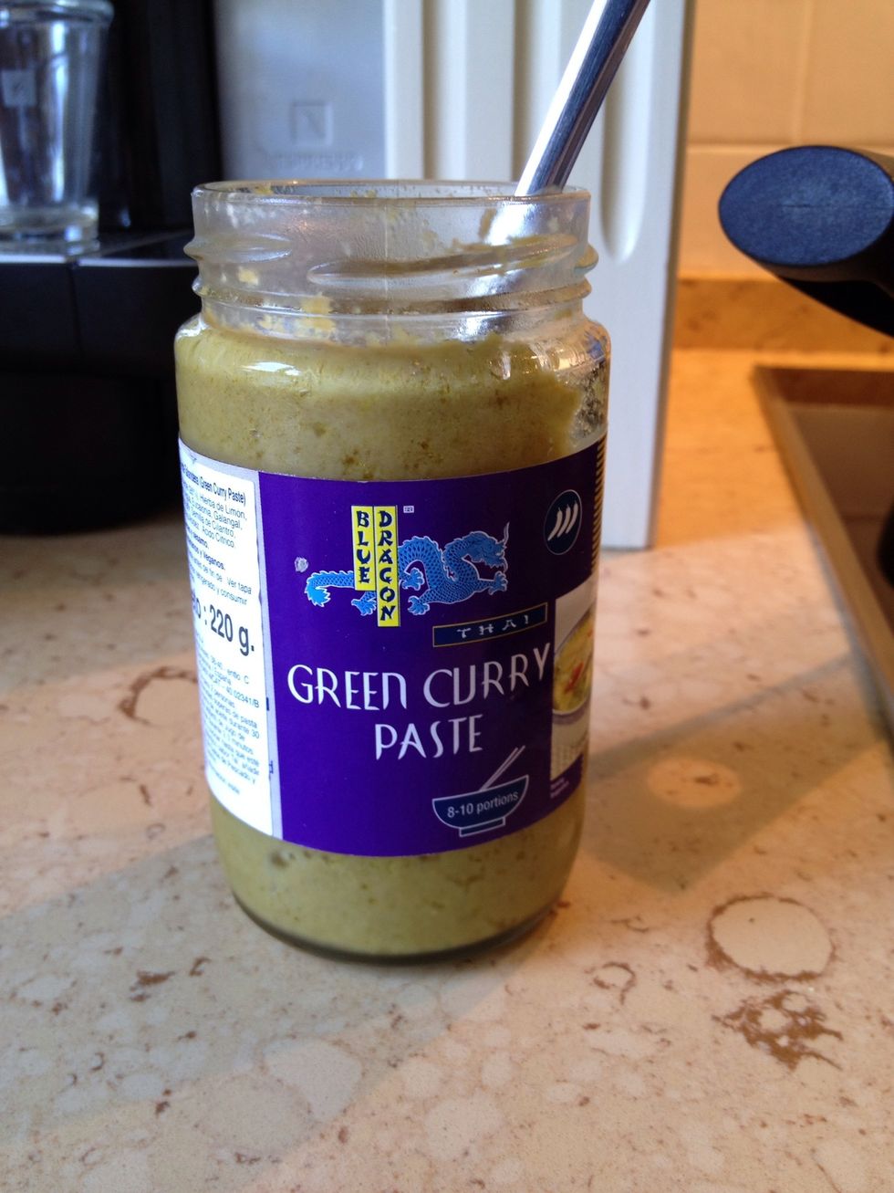 Add green curry paste