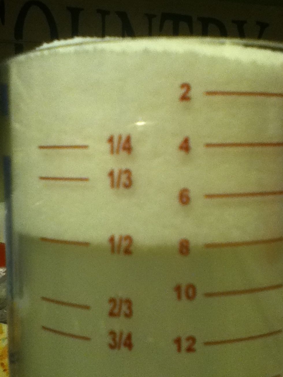Add half cup sugar to a bowl