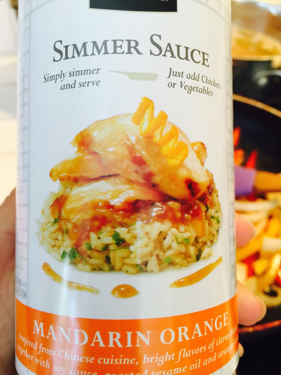 Add half of this bottle sauce. Wait for it to boil then add all your crispy chicken and mixed it together