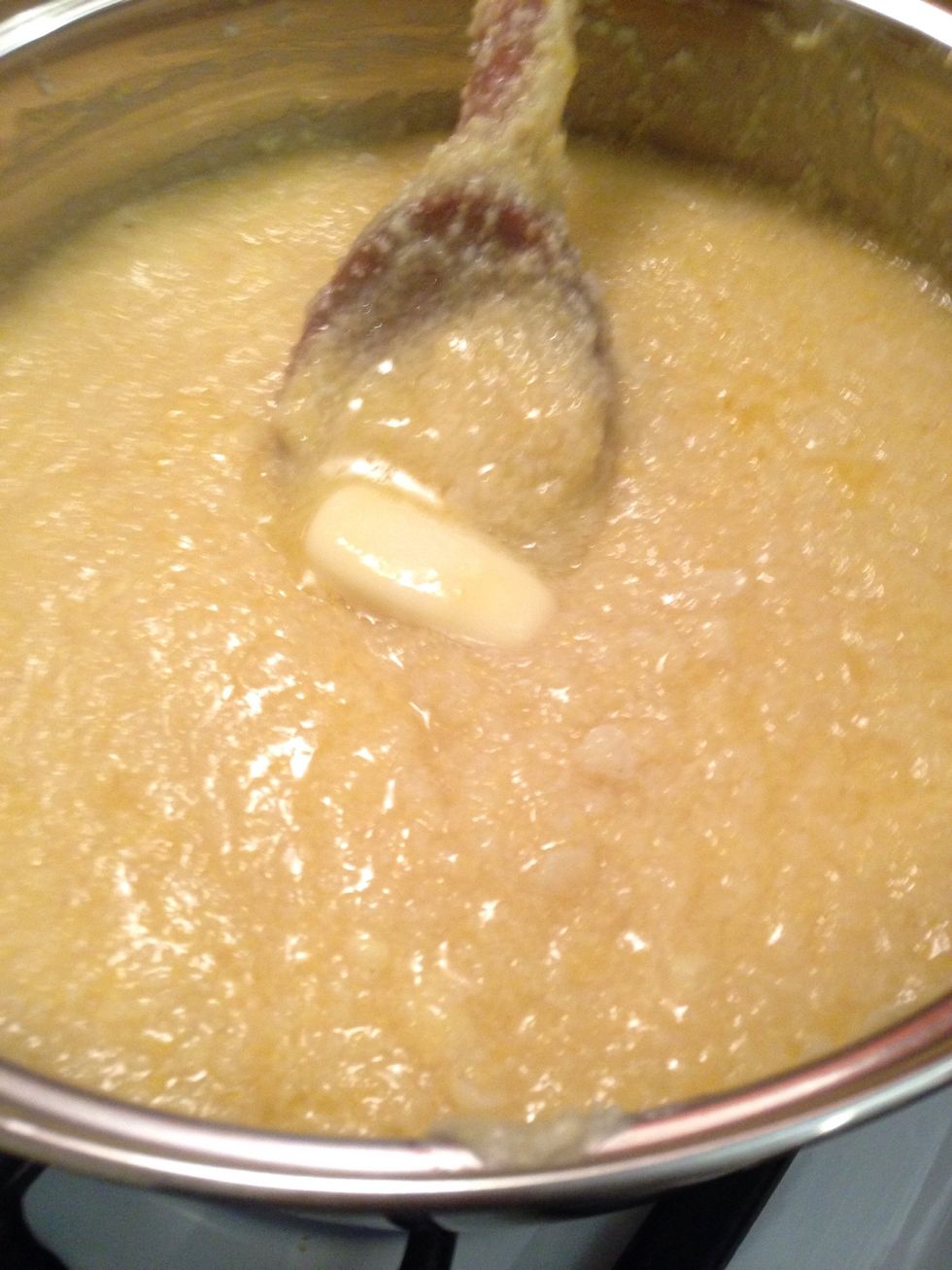 Add half the butter
