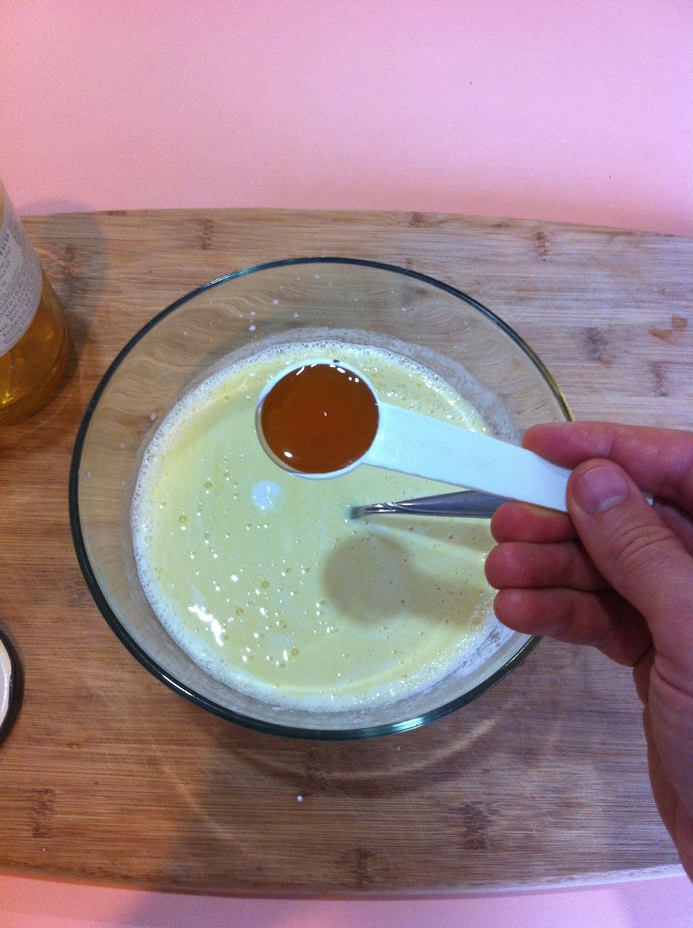 Add honey and mix well.