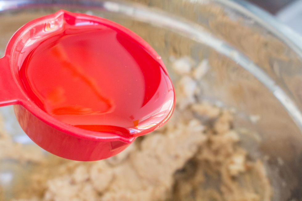 Add honey to butter/sugar mixture.