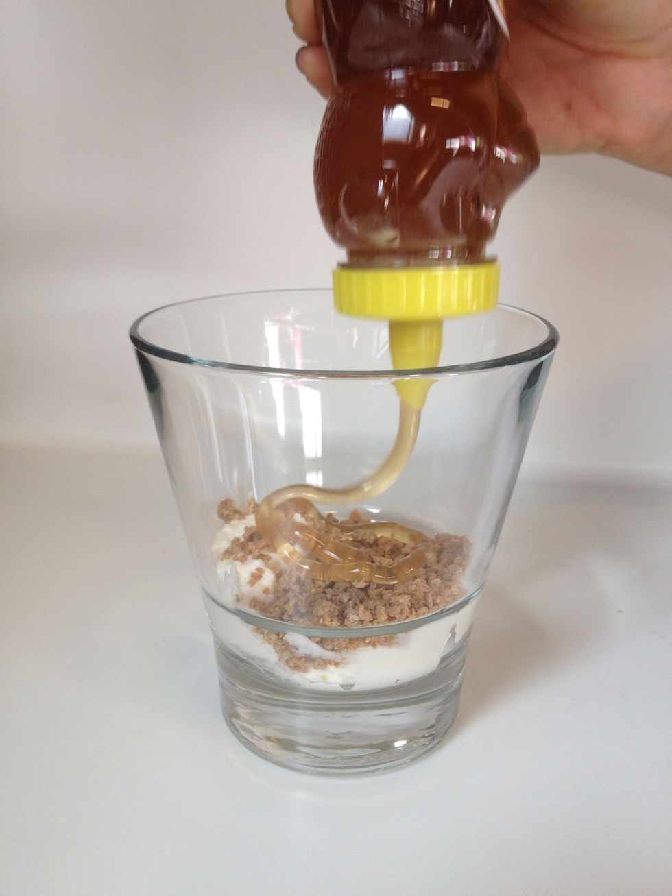 Add honey to your liking. I prefer a ribbon across the grain layer.