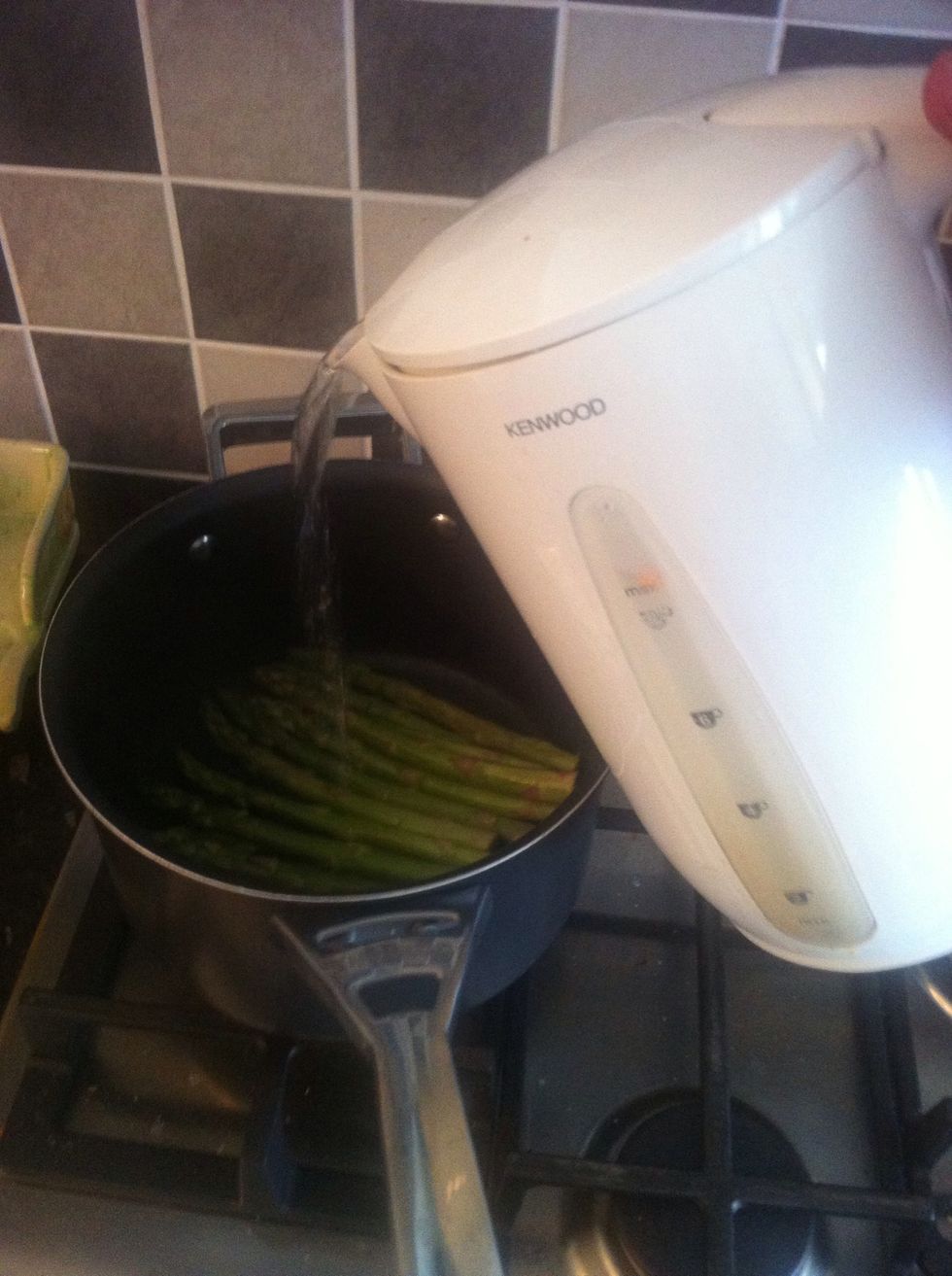 Add hot water and put it on medium or high heat