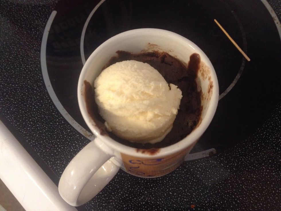 Add ice cream to finished product