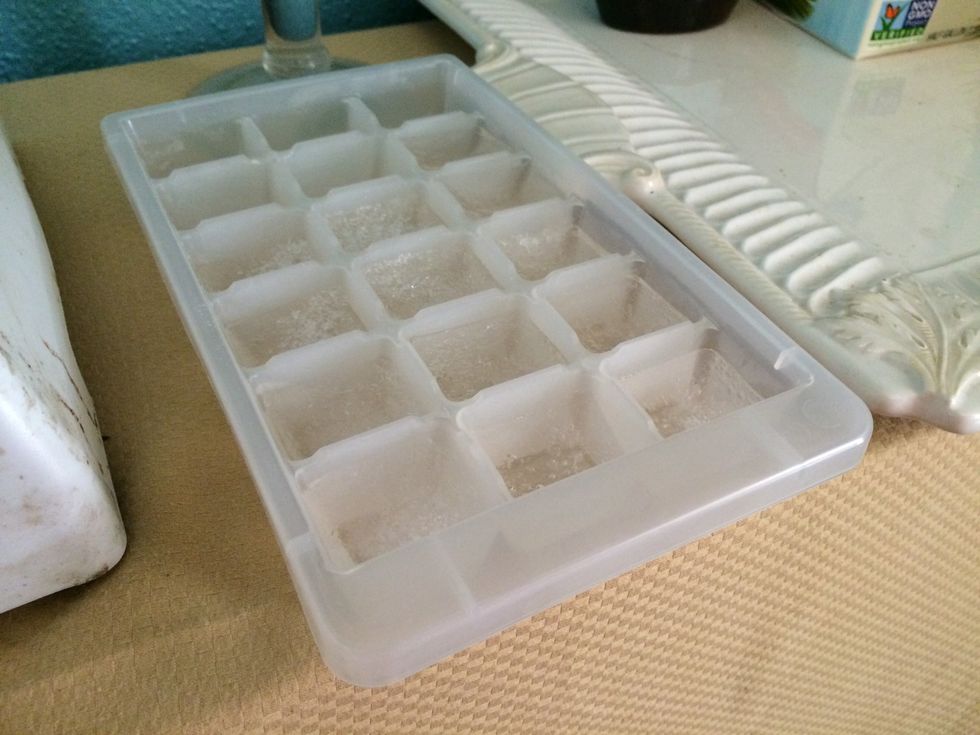 Add ice cubes. I usually add 10 mini cubes or 5 regular sized cubes.