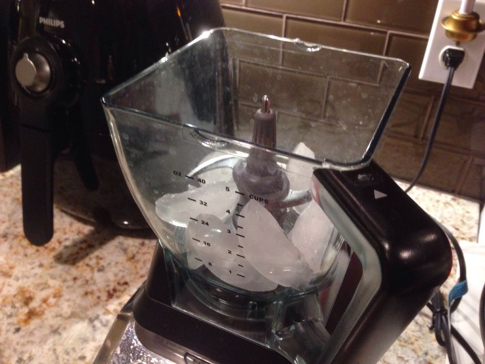 Add ice to blender
