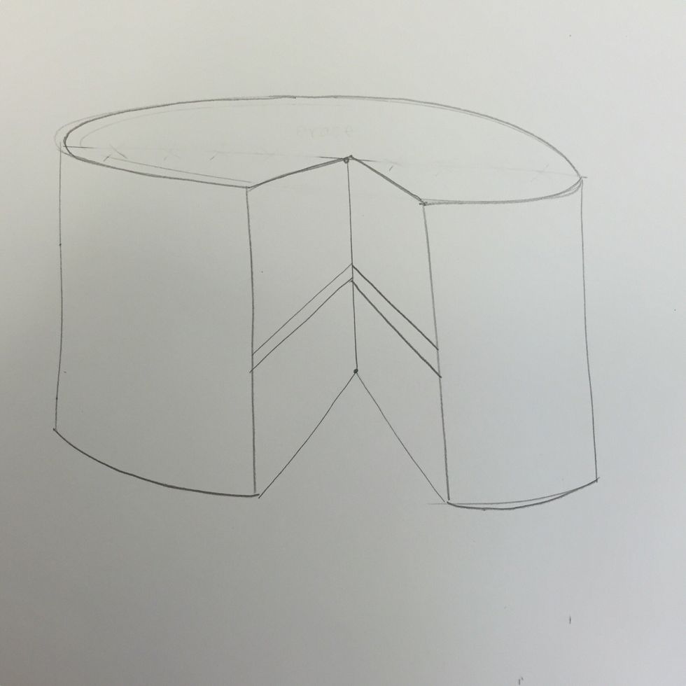 Add icing between the layers. You could make your cake a 3 layer cake with two layers of icing if you wish.