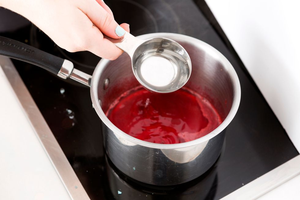 Add in 1/4 cup of vodka.