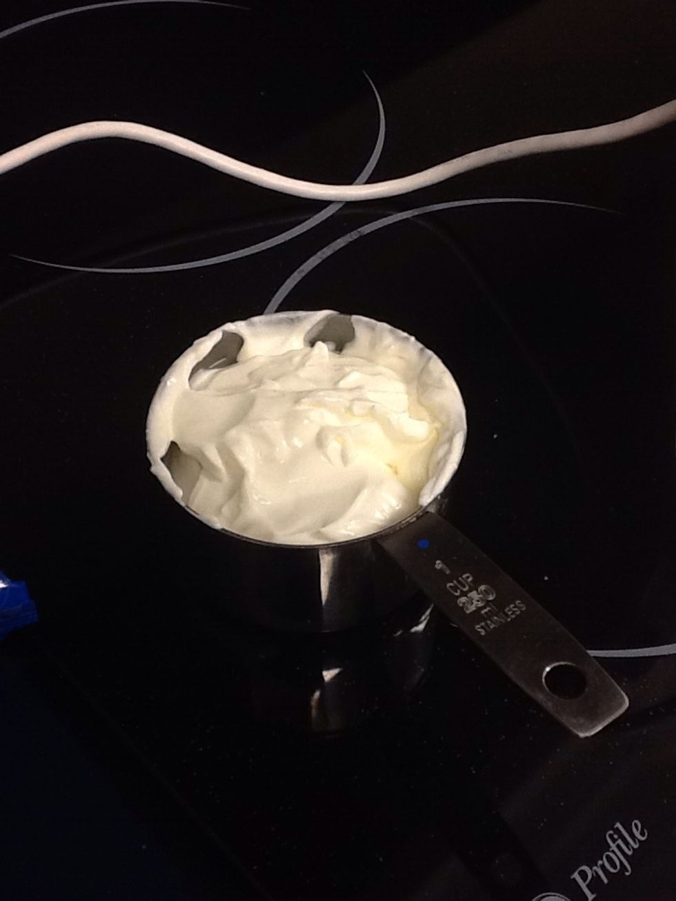 Add in 1 cup of sour cream